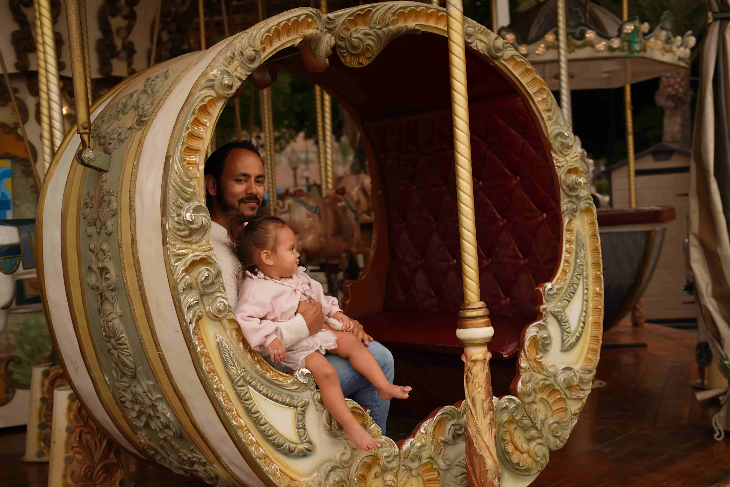 Family — papi and Risa on the chariot