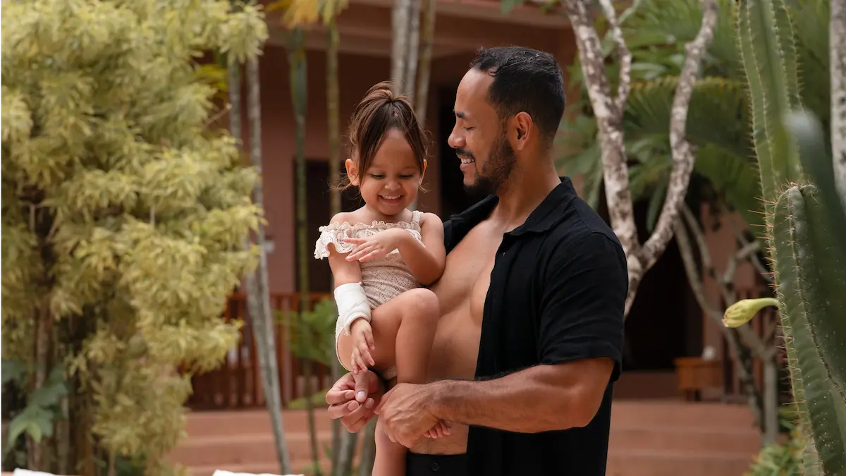 Family — Rosa and dad together